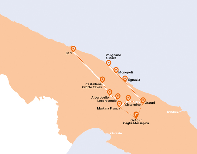 Itria Valley Circuit map